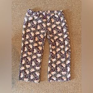 Hello Kitty Pajama Pants Purple cheetah print